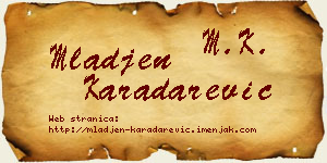 Mlađen Karadarević vizit kartica